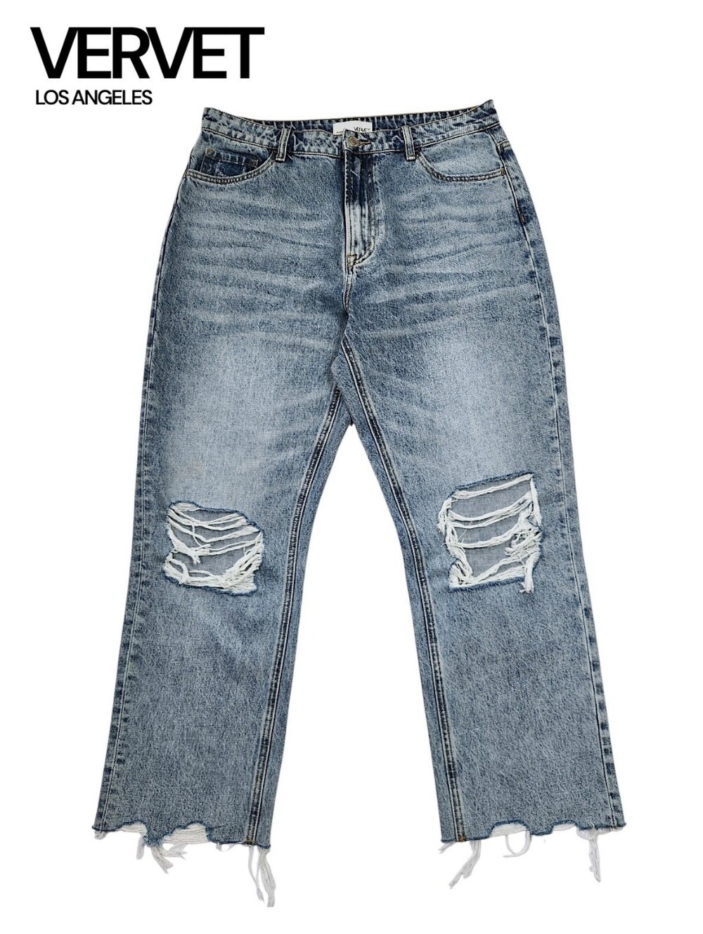 VERVET Los Angeles Womens Distressed Ripped Denim Jeans Pant Size 31 12/Large